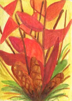 "Hawaii's Flowers" by Shirley A. Diedrich, Fitchburg WI - Watercolor